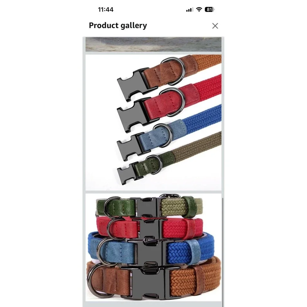 Pet Artist Adjustable Nylon Collar Soft Padded Quick-Release Buckle D-Ring Med